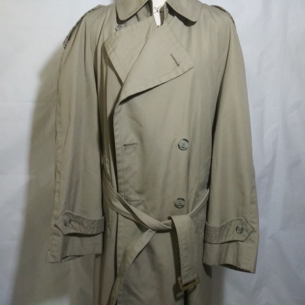 Hand Tailored tan trench coat
